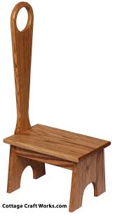 Wooden Step Stool With Tall Handle For Kids Or Little People Wooden wide plain skirt 2 step stool pine wood two steps.