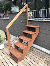 Holztreppe Treppe Garage Dach Holztreppe