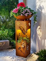 Pflanzsaule Butterfly Mit Led Beleuchtung Bestellen Weltbild De Beleuchtung Garten Pflanzen Gartenkunst