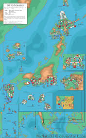 The Pokemon World Pokemon Fantasy World Map Map