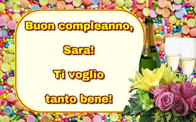 Crea Cartoline Personalizzate Di Auguri Buon Compleanno Sara Ti Voglio Tanto Bene Buon Compleanno Compleanno Biglietti Di Compleanno