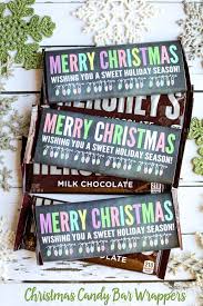 Make the holiday season super easy with these free candy bar wrapper printables. Merry Christmas Candy Bar Wrappers