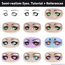 Semi Realism Eyes Tutorial References By Anastasia Berry Eye Drawing Realistic Face Drawing Realistic Eye Drawing