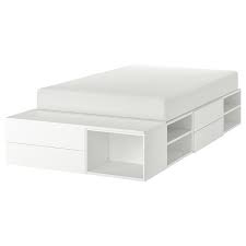 Platsa Bettgestell Mit 4 Schubladen Weiss Fonnes Hol Es Dir Hier Ikea Deutschland Bed Frame With Storage Bed Storage Bed Frame With Drawers