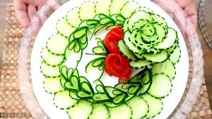 Super Salad Decoration Ideas Vegetable Plate Decoration Video For Beginners Youtube Salad Decoration Ideas Salad Design Food Garnishes