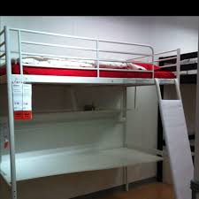 Ikea Tromso Loft Bed Just Slide His Desk And Bookshelf Underneath For Tons Of Floor Space Ikea Loft Bed Bed