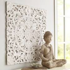 White Carved Wall Decor From Pier 1 Imports Saved To Bedroom Shop More Products From Pier 1 Imports On Wa Carved Wall Decor Buddha Decor Carved Wood Wall Art