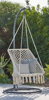 Moderner Hangesessel Fur Garten Oder Indoor Im Boho Fransen Look Hangesessel Indoor Hangesessel Mit Gestell Hangesessel Garten