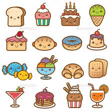 Dessert Cartoon Cute Food Drawings Kawaii Doodles Cute Easy Drawings