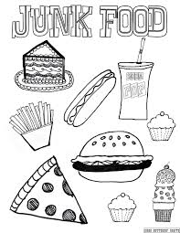 Healthy Vs Unhealthy Foods Preschool Healthy And Unhealthy Food Food Coloring Pages Food Coloring