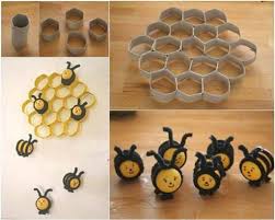 How To Make Diy Bee Hive Decoration With Toilet Paper Rolls Bee Hive Craft Bee Crafts Bee Decor