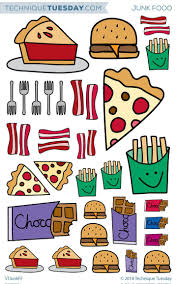Junk Food Planner Stickers Planner Stickers Junk Food Food Cartoon