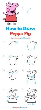 How To Draw Peppa Pig Really Easy Drawing Tutorial Drawing Tutorial Easy Peppa Pig Drawing Peppa Pig