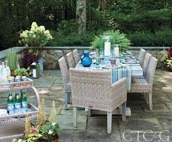 Henry Co Brings Youthful Freshness To A Traditional Darien Home Cottages Gardens Cottage Garden Outdoor Wicker Furniture White Wicker Furniture