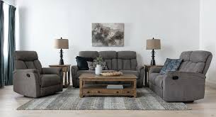 The Suzy Dark Grey Reclining Set Living Room Recliner Grey Reclining Sofa Reclining Sofa