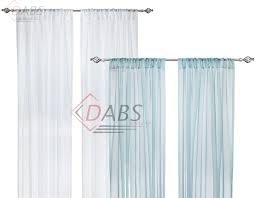 New Ikea Teresia Voile Curtains Pair Long Sheer White Turquoise Blue Curtain Turquoise Blue Curtains Voile Curtains Blue Curtains