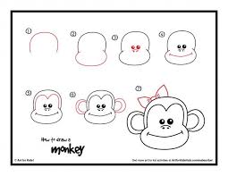 How To Draw A Monkey Art For Kids Hub Art For Kids Hub Monkey Drawing Monkey Art