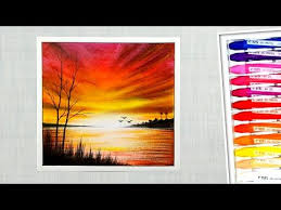 Easy Sunset Drawing From Riverside S Forest Oil Pastel Drawing For Beginners Youtube Pastel Drawing Oil Pastel Drawings Oil Pastel Landscape