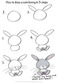 How To Draw A Cute Bunny In 5 Steps Easy Doodle Art Bunny Drawing Art Drawings For Kids