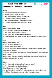 Nursing School Head Neck And Skin Assessment Checklist Part Two Click Through To Get This Free Printable Ch Nurse Charting For Nurses Nursing School Notes
