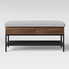 11 Decorative Benches Under 200 That Will Instantly Solve Your Storage Problem Hunker Modern Storage Bench Bench With Storage Storage Bench