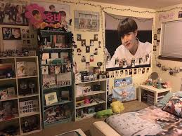 Omg Bts Room There Are So Many Bts Stuff And Even The Bed Sheet Are Bts Lol I Think If I Ask My Mom For A Bts Bed Sheet I Army