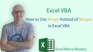 How To Use Arrays Instead Of Ranges In Excel Vba Excel Excel Macros How To Run Faster