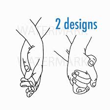 Two Hands Holding Together Male And Female Person In Love 2 Designs Hand Drawing Image Digital Fil How To Draw Hands Holding Hands Drawing Drawing Images