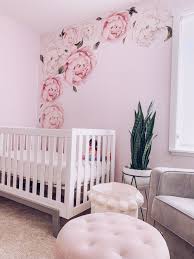 Nursery Reveal Pink And Gray Floral Nursery Decor Floral Nursery Decor Girl Nursery Room Grey Floral Nursery