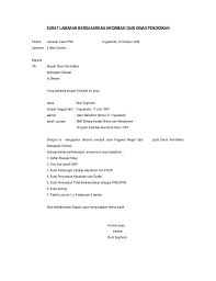 Ben Jobs Surat Lamaran Kerja Ke Dinas Surat Riwayat Hidup Pendidikan Dasar