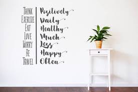 Positivity Wall Decor Affirmation Wall Art Positivity Quote Positivity Decals Exercise Decor To Do Lis Vinyl Wall Decals Positivity Inspirational Wall Art