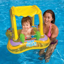 Intex Baby Inflatable Pool Float With Canopy Baby Pool Floats Baby Pool Baby Float