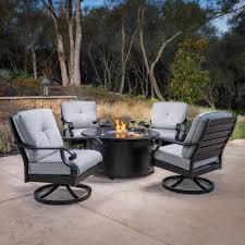 Verena 2pk Swivel Rocker Lounge Chairs Fire Pit Chat Set Patio Outdoor Garden Furniture