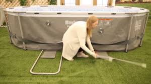 Bestway Power Steel Oval Frame Pool Steup Video Youtube