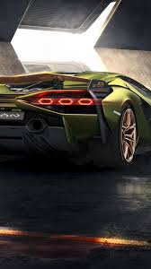 2160x3840 Lamborghini Sian Red Taillight 2019 Rear View Wallpaper Lamborghini View Wallpaper Car