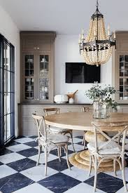 Black And White Checkered Marble Flooring Dining Room Design Home Decor Dining Room Decor