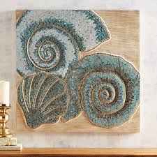 Pier 1 Imports Blue Mosaic Shells Wall Decor Ad Coastal Nautical Ocean Beachhouse Sea Coastaldecor Tropical Beach House Decor Wall Decor Decor