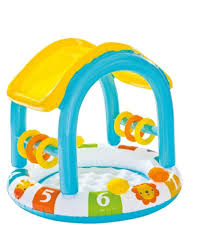 Intex Inflatable Sun Shaded Baby Pool New Ebay Baby Pool Inflatable Baby Pool Inflatable Pool