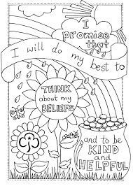 Rainbow Promise Colouring Sheet Girlguiding Girl Scout Activities Rainbow Promise Rainbow Activities
