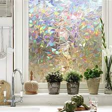 Tayyakoushi 3d Window Films Privacy Film Static Decorative Film Non Adhesive Heat Control Anti Uv 17 7in By 78 7in Rainbow Walmart Com Stained Glass Window Film Window Film Privacy Decorative Window Film