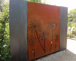 Sichtschutz Corten An Schieferplatten Sichtschutz Garten Sichtschutzwande Cortenstahl