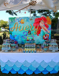 The Little Mermaid Birthday Party Decorations A Pequena Sereia Ariel Festa In Mermaid Birthday Party Decorations Mermaid Party Decorations Ariel Birthday Party