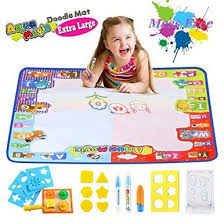 Aqua Doodle Mat Large Educational Water Drawing Mat For Kids Toy Toddler Painting Board With 2 Magic Pens 1 Magic Brush And Drawing Accessories For Boys Girls Toddler Painting Magic Doodle Kids Toys