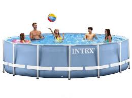 Pools Intex 28712 Intex 28712 Rahmen Rund 6503l Blau Weiss Aufstellpool Intex Pool Prism Frame 366 X 76 Cm Pool Planschbecken Kinder Oberirdische Pools