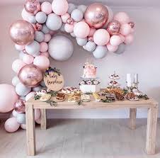 Baby Shower Birthday Decorations Rose Gold Baby Shower Balloon Decorations