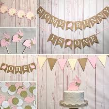 Some Bunny Is Turning One Party Package Bunny 1st Birthday Somebunny Is One Bunny Party Decorations Girl 1st Birthday Decorations In 2021 Bunny Birthday Party 1st Birthday Decorations Girl Birthday Decorations