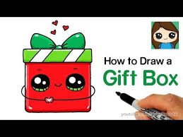 Draw So Cute Youtube Christmas Gift Drawing Gift Drawing Cute Drawings