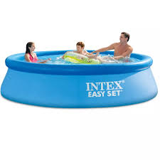 Intex 10 X 30 Easy Set Round Inflatable Above Ground Pool Target Easy Set Pools Backyard Pool Landscaping Pool
