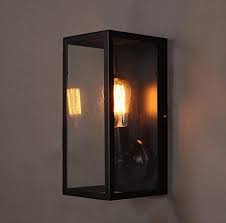 Amerikanische Retro Nostalgie Industrieglaskasten Wandleuchte Flur Terrasse Restaurant Bar Wand Lampen Gang Lampen Wandleuchte Flur Lampe Flur