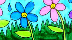 How To Draw And Color Flowers Flower Coloring Page For Kids Youtube Drawing flowers for embroidery design.